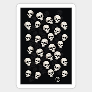 Assembly of skulls for Halloween Magnet